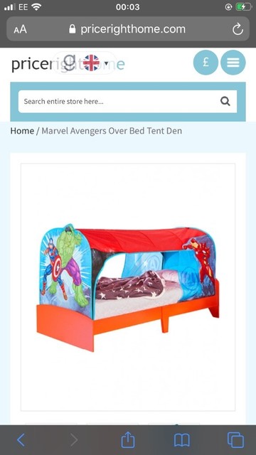 marvel over bed tent
